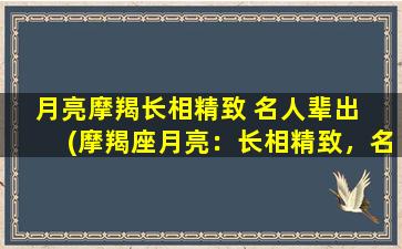 月亮摩羯长相精致 名人辈出  　　(摩羯座月亮：长相精致，名人辈出的神秘之光)